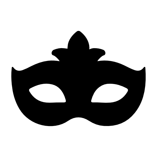Carnival mask black shape