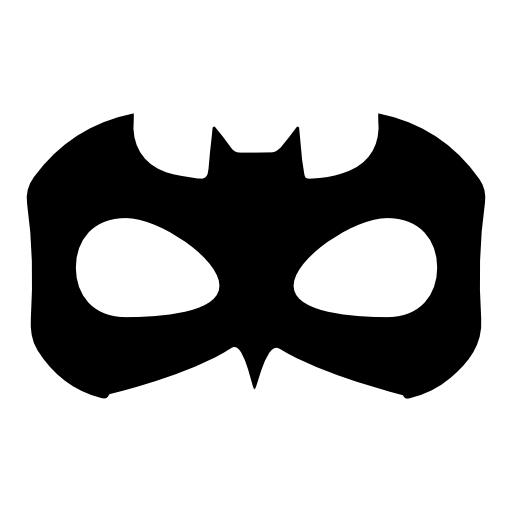 Carnival black male mask shape