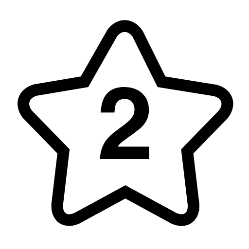 Star with number two
