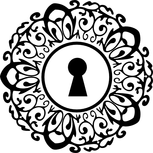 Keyhole ornamented circular shape