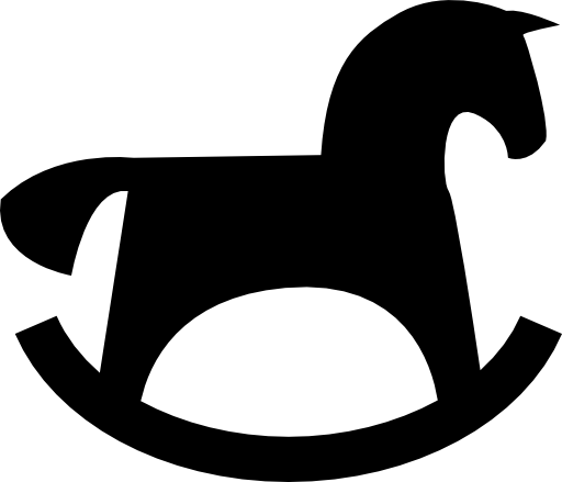 Horse rocker black silhouette