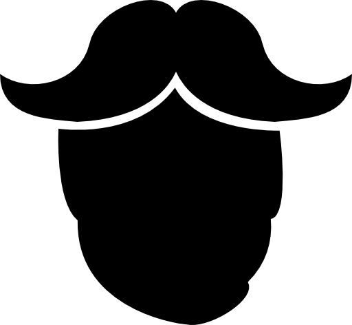 Mustache and beard black shapes