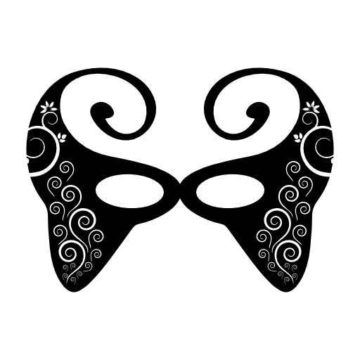 Elegant female carnival mask for eyes