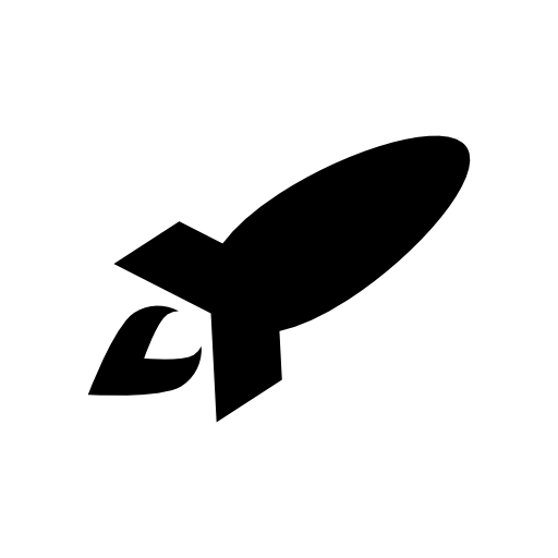 Rocket black shape