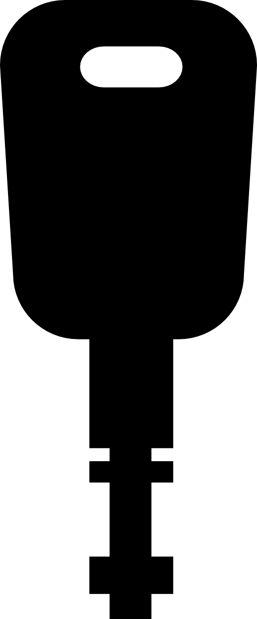 Black modern key shape