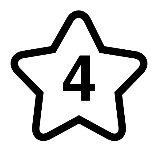 Star with number 4