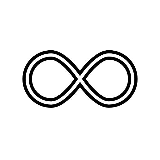 Two circles side by side, infinite symbol