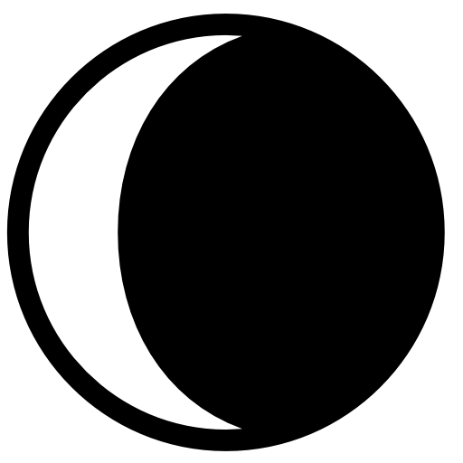 Moon phase shape