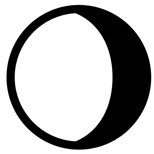 Moon phase circular shape