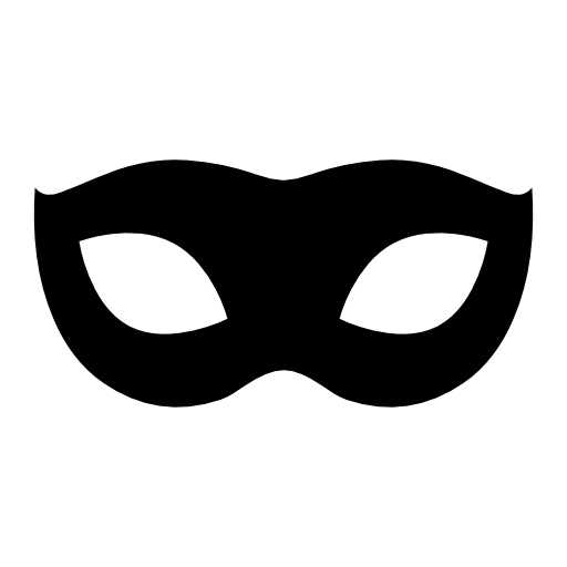 Black carnival mask shape