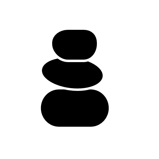 Zen, three stacked rounded stones