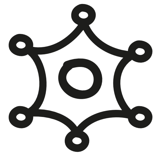 Star of six points variant hand drawn symbol