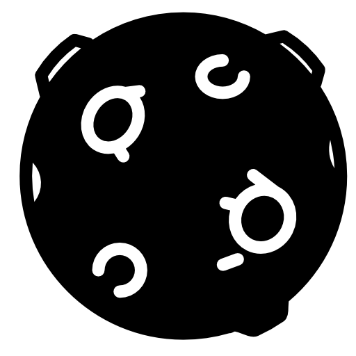 Black ball with circles
