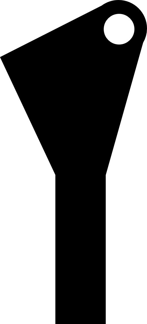 Key black modern silhouette of triangular shape