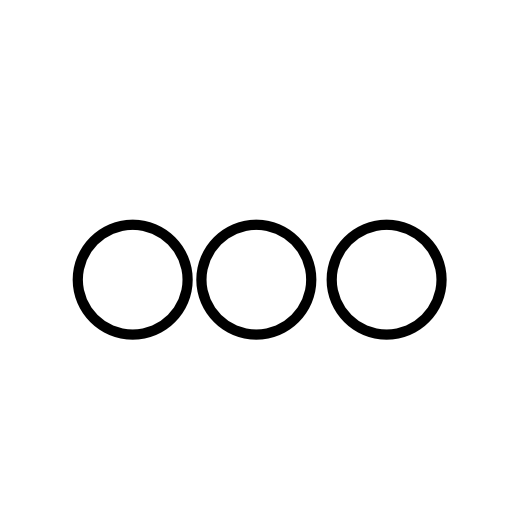 Three small circle outlines