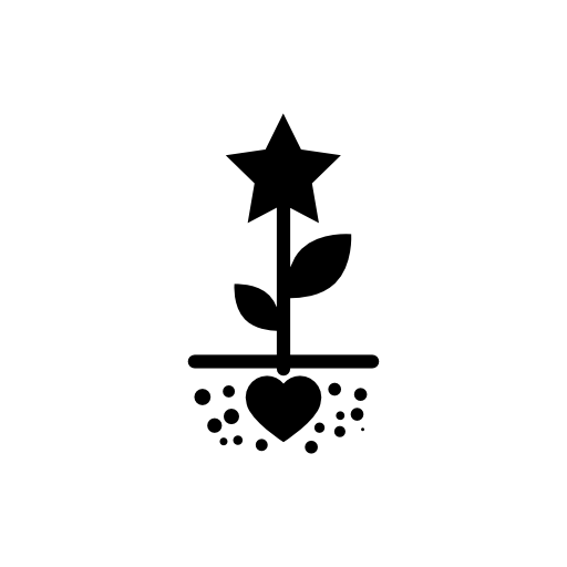 Star plant with heart seed