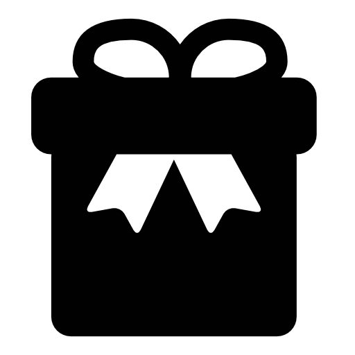Giftbox black variant with a ribbon on top