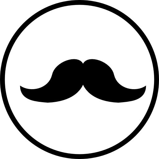Mustache in a circle