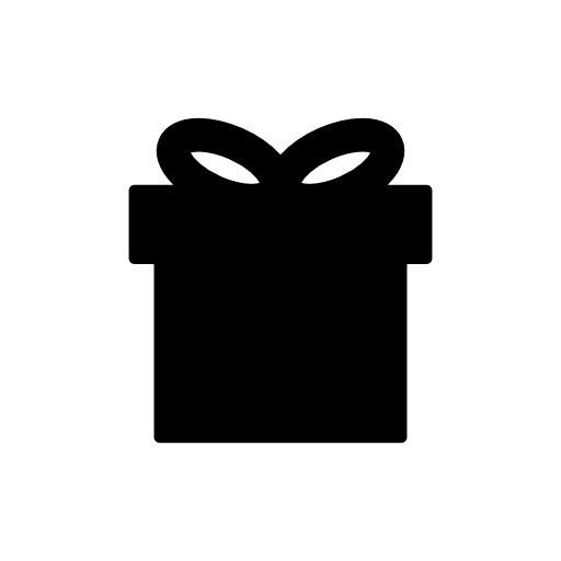 Gift box black shape