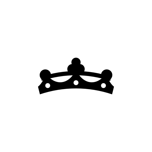 Royal crown of thin black design with very little gems