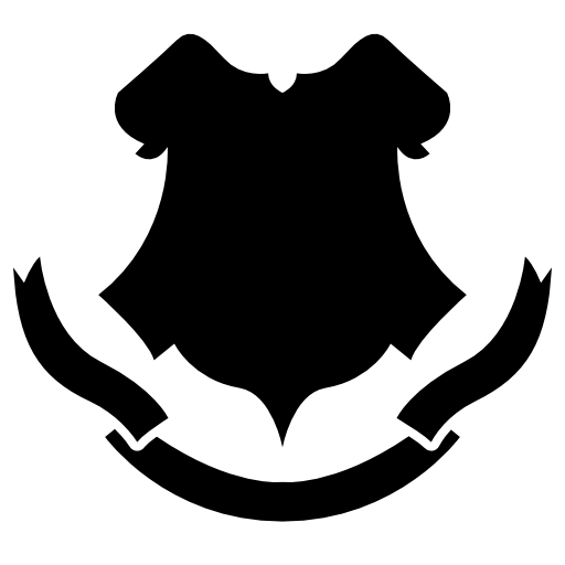 Shield black shape with a banner