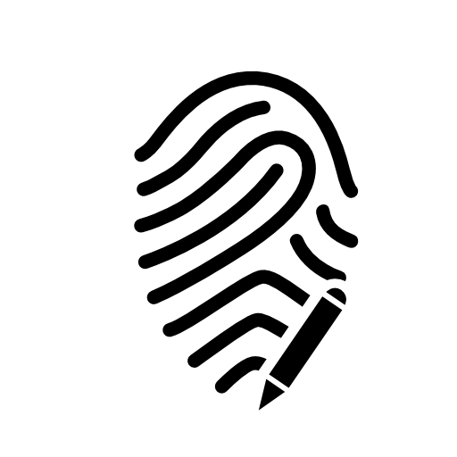 Fingerprint mark with pen