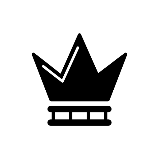 Royal crown of sharp black design