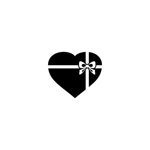 Giftbox heart shaped