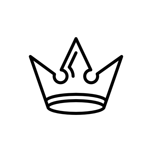 Royal crown of vintage sharp spiky design