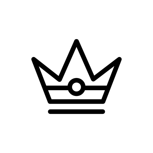Royal crown of triangular design