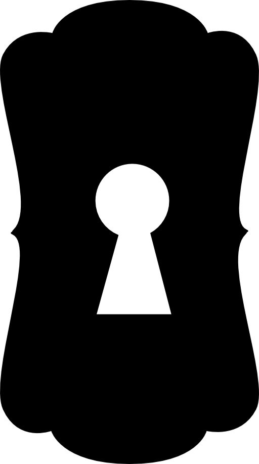 Keyhole in black vertical shape