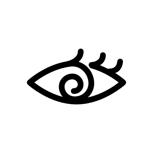 Eye with spiral iris