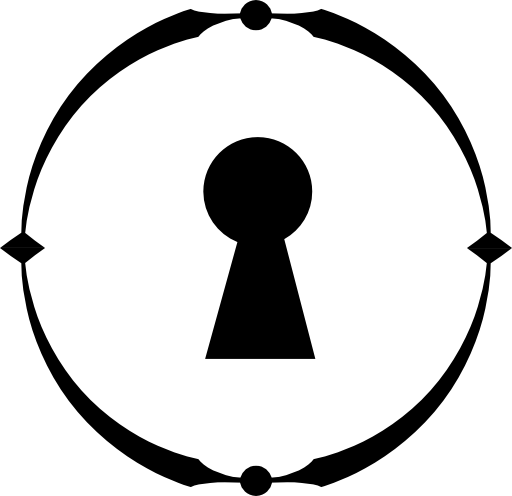 Keyhole in a circle