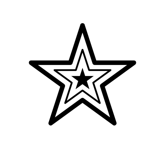 Star shape with two stars inside