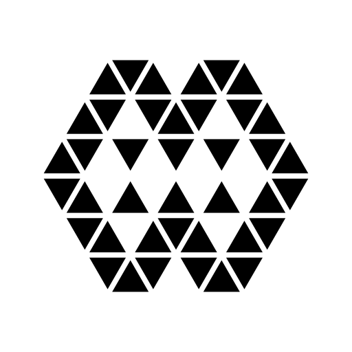 Polygonal ornament of triangles