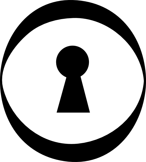 Keyhole in a circular shape