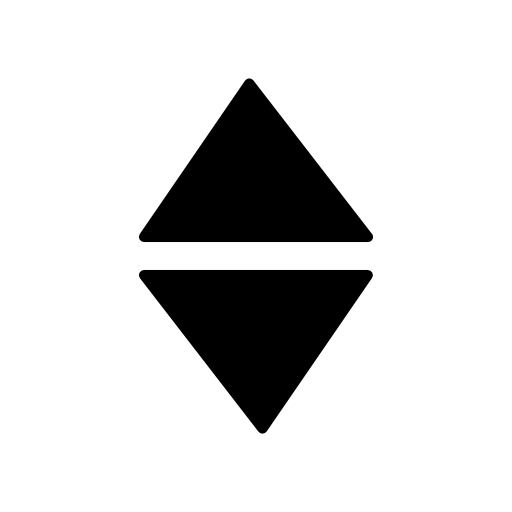 Triangles forming arrow up and down