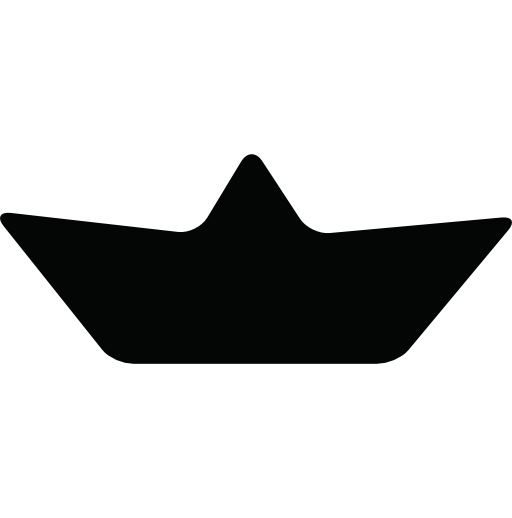 Paper boat silhouette