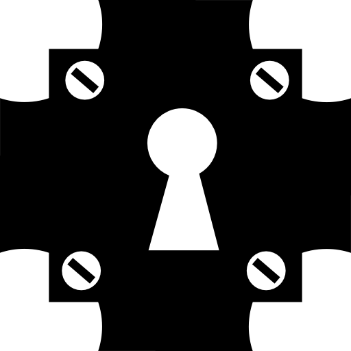 Keyhole in a cross shape
