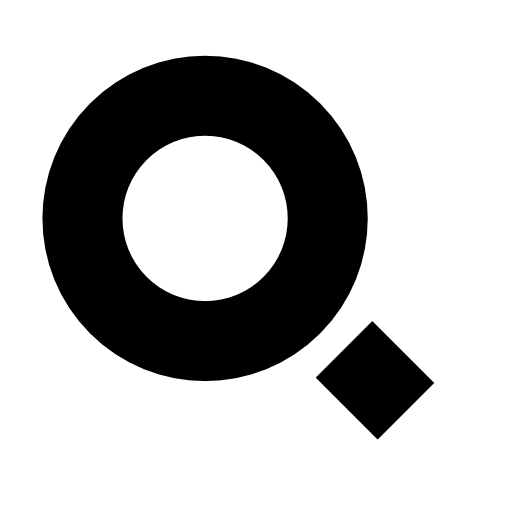 Thick circle outline with small square box
