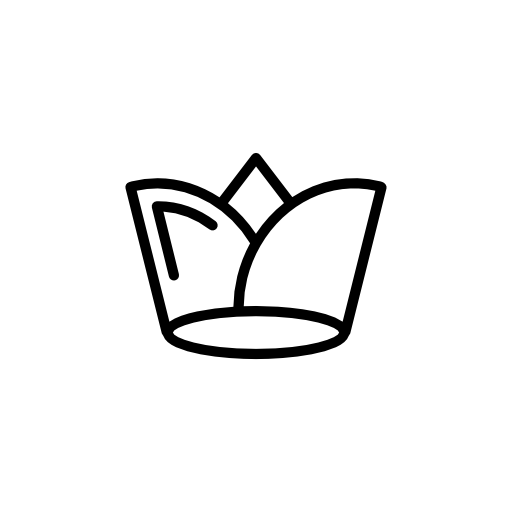 Royal crown of thin outline
