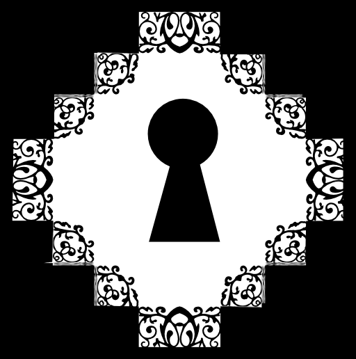 Keyhole shape inside a square