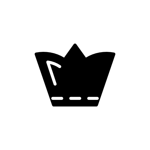 Royal crown of solid tall black design