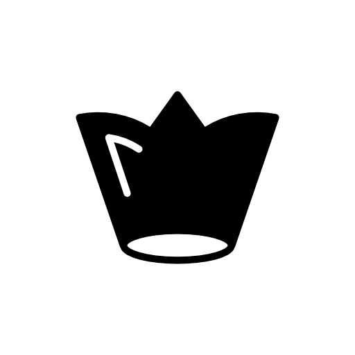 Royal crown tall dark solid shape