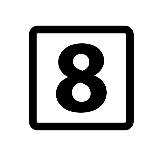 Number 8 in square