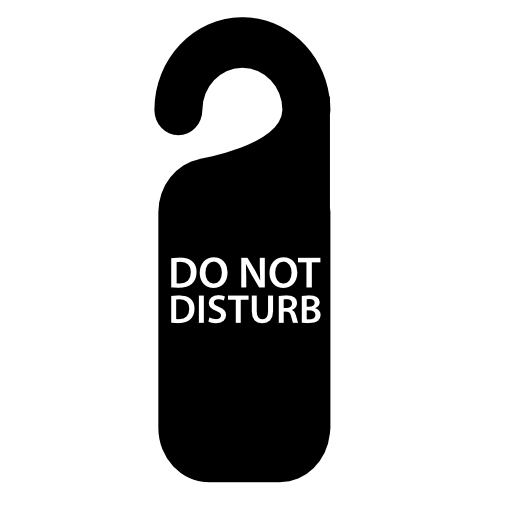 Do not disturb hanging signal for hotel doors
