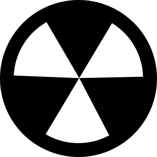 Radioactive and danger symbol