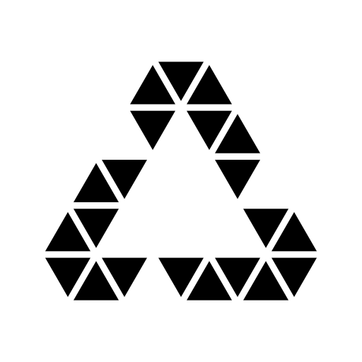 Polygonal triangular recycle symbol