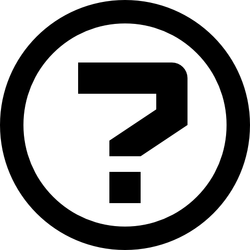 Question symbol in a circle