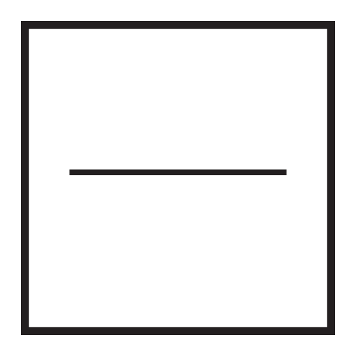 Minus symbol inside a square outline